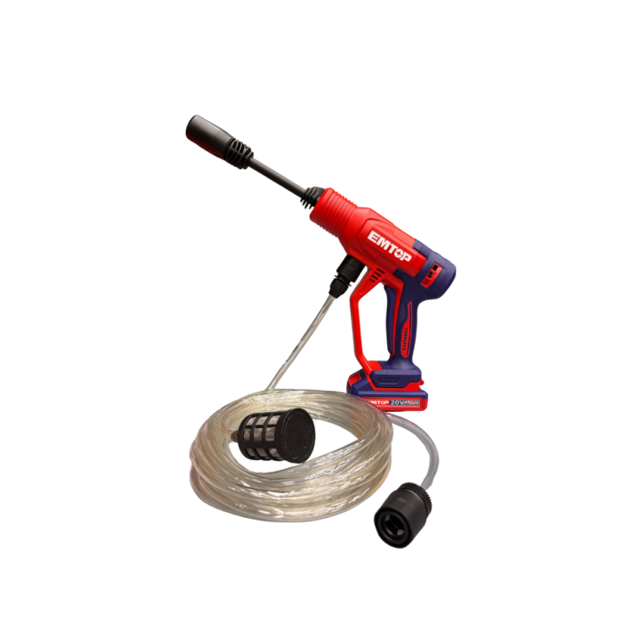 Hidrolavadora Inalámbrica 20V Emtop - Kit Portátil con Batería 2Ah y Accesorios - Imagen 3