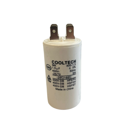 Capacitor de Marcha 1.5 MF x 450V - Capacitor Permanente para Ventilador de Aire Acondicionado