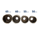 Kit de Mechas Copa para Pared 50 a 65mm con Widia